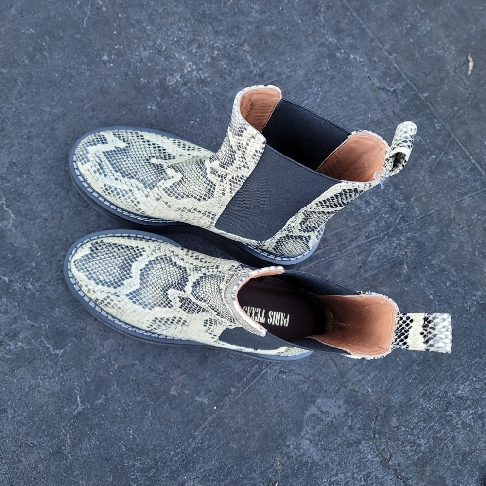 Paris Texas Desert Ivory Python Print Leather Che… - image 2